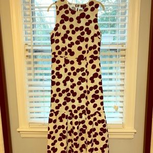 Black and White Dot Drop Waist Dress